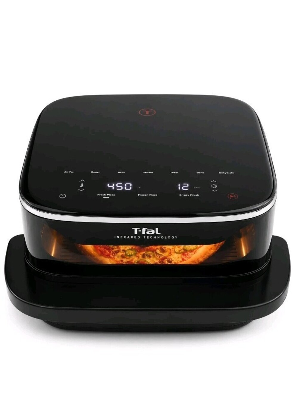 T-fal 6.3 Qt Infrared Air Fryer XXL 1800W No Preheat 10 Presets Black New